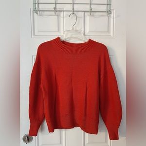 Women’s Orange Knit Banana Republic Crewneck Sweater Size Medium
